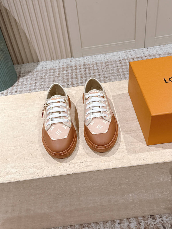 LV Lagoon Sports Shoes Beige Canvas 532989