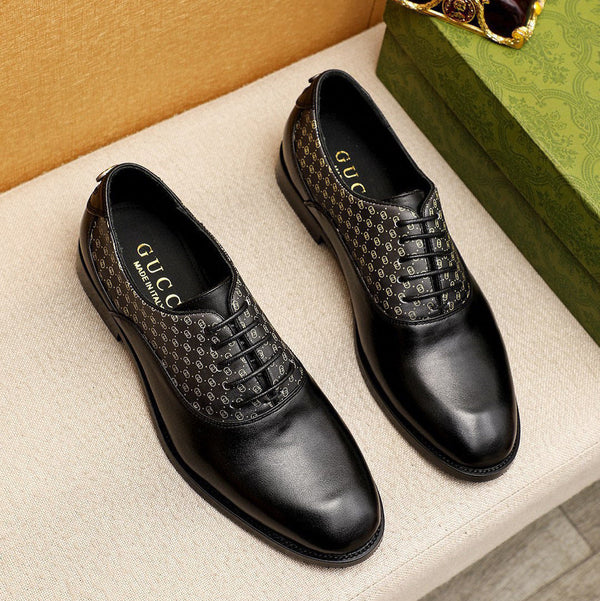 GG Men's Dress Shoe Black Calfskin 742982