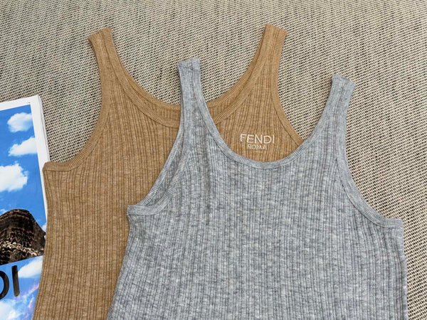 Fendi Tank Top Wool Fabric 232704