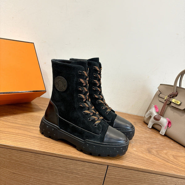 HM 26S Fresh Ankle Boots 4cm Black Suede 110598