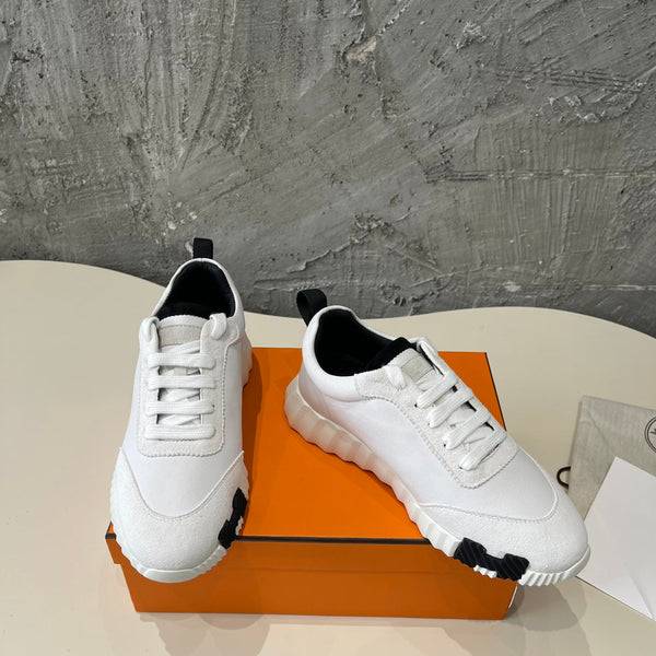 HM Bouncing 35 Sneakers White Goatskin & Suede Goatskin H Black