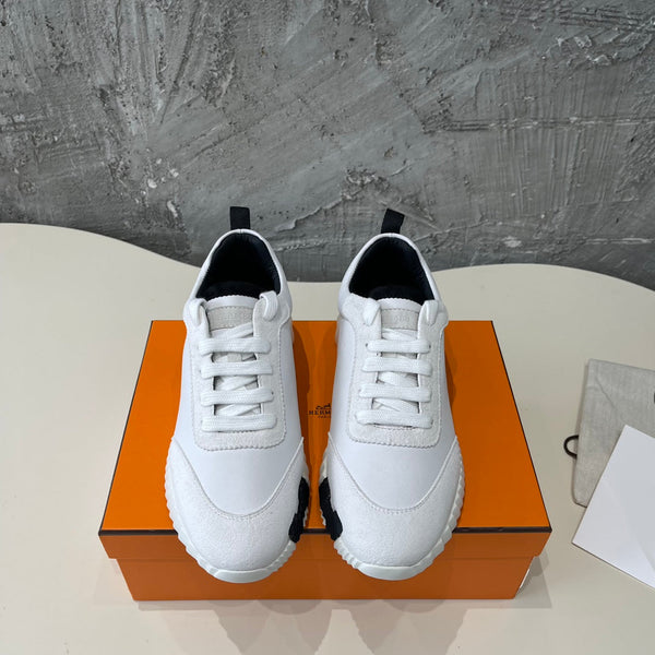 HM Bouncing 35 Sneakers White Goatskin & Suede Goatskin H Black