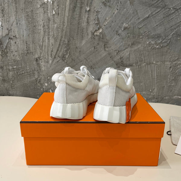 HM Bouncing 35 Sneakers Grey Mesh Canvas & Suede Goatskin H Blue Orange