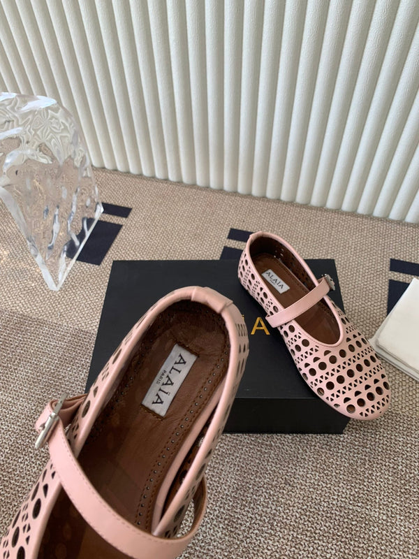 ballet flat in vienne nude lambskin