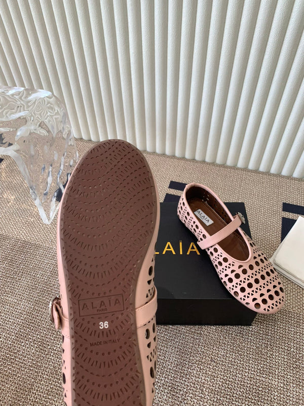 ballet flat in vienne nude lambskin