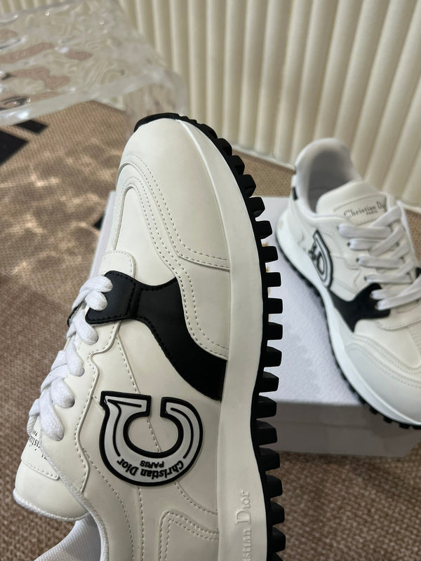 C'est Dior Sneaker White Black Lamskin