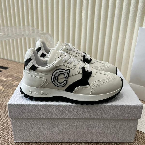 C'est Dior Sneaker White Black Lamskin