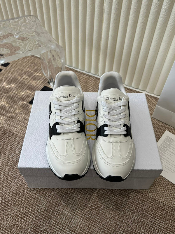 C'est Dior Sneaker White Black Lamskin