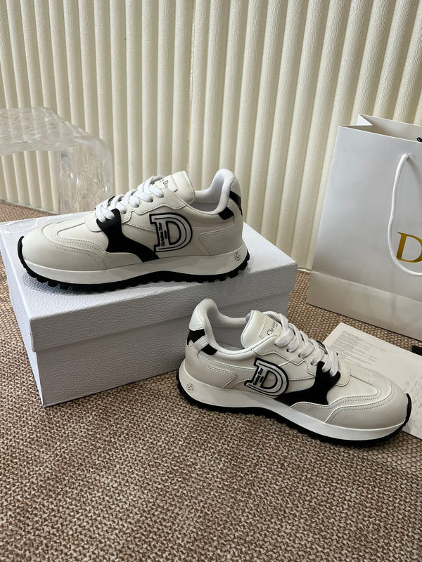 C'est Dior Sneaker White Black Lamskin