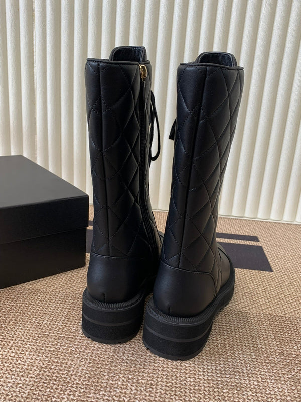 Chanel Electric Show Boot Black Leather 507525