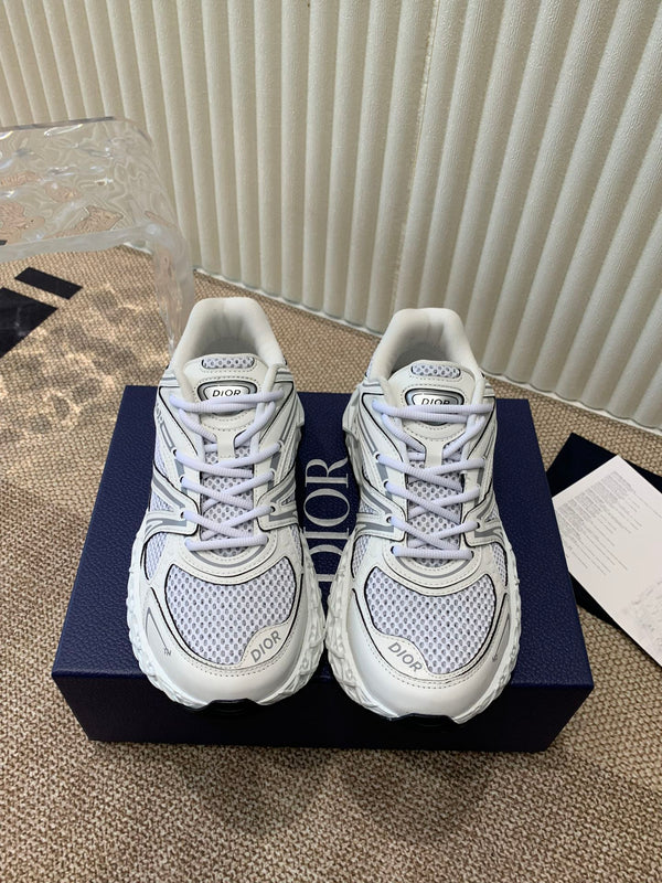 CD Sneaker B35 In White Mix Ivory White Calfskin And Fabric 113127