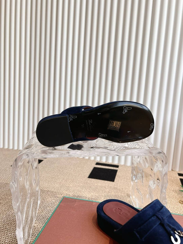 Sandalo infradito LP 25C in pelle scamosciata blu navy 208114