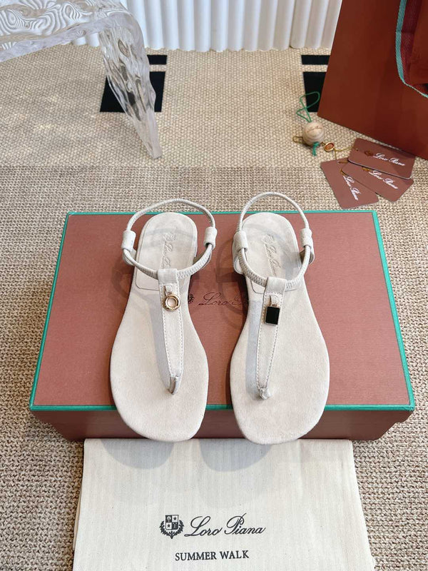 LP 25C Mindil Sandal White Suede 208094