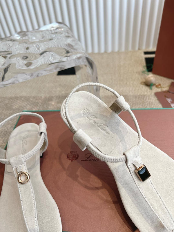 LP 25C Mindil Sandal White Suede 208094