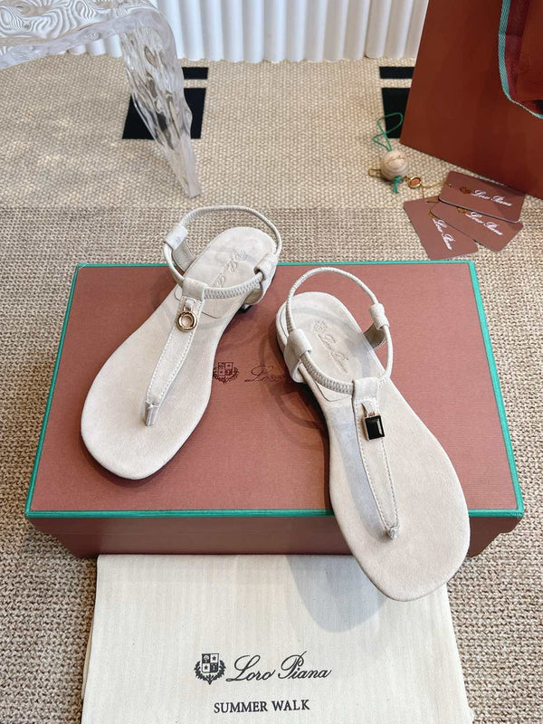 LP 25C Mindil Sandal White Suede 208094