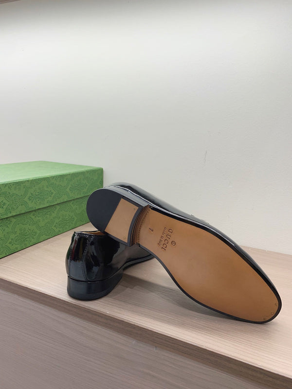 GG Men's Interlocking GG Loafer Black Patent Leather 542502