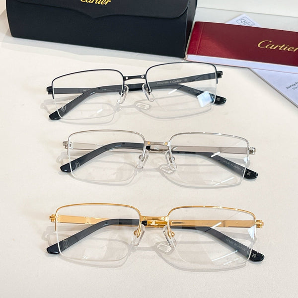 SANTOSSEMI RIMLESS RECTANGULAR FRAME SUNGLASSES CT0554O IN METAL