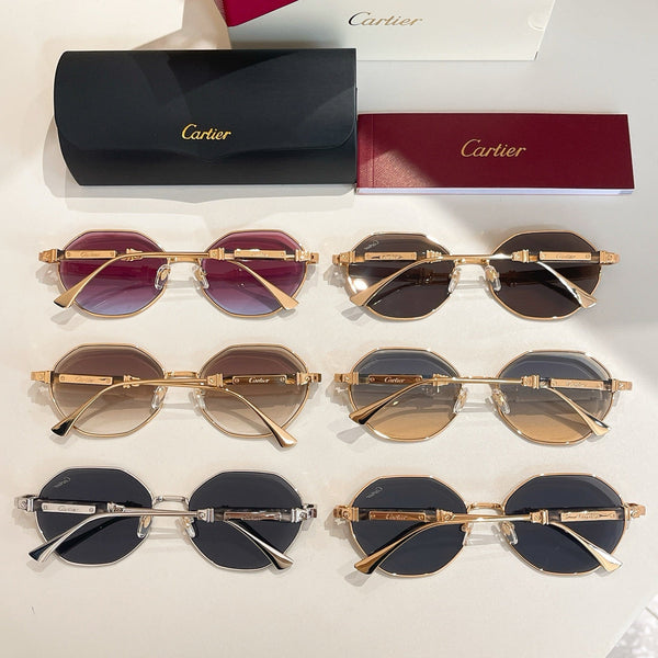 PREMIÈRE GEOMETRIC FRAME SUNGLASSES CT0484S IN METAL