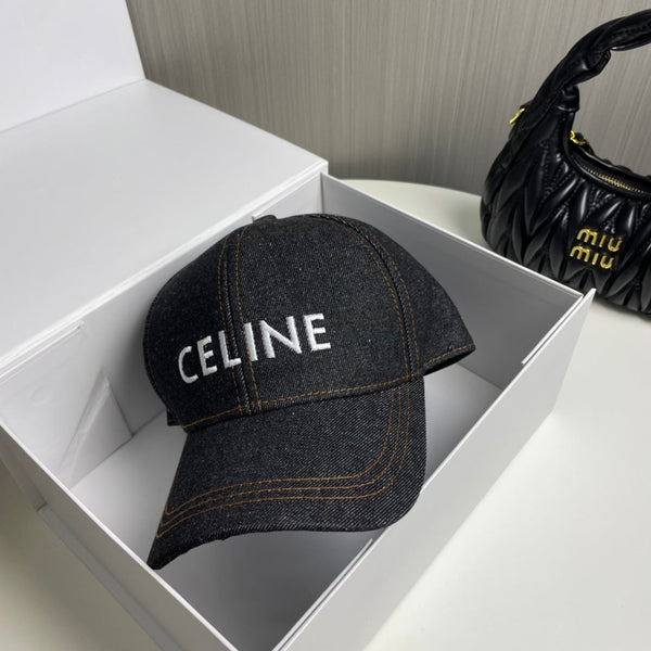 Celin Cap Black Denim Fabric 210316