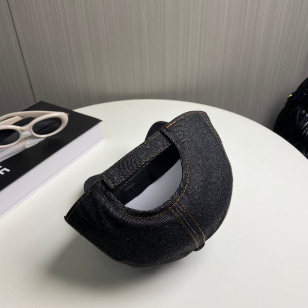 Celin Cap Black Denim Fabric 210316