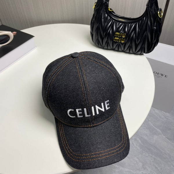 Celin Cap Black Denim Fabric 210316