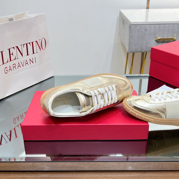 Baskets VL 25s Upvillage en cuir d'agneau or clair