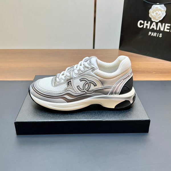 CC Sneaker In White Mesh Fabric Print Logo 149838