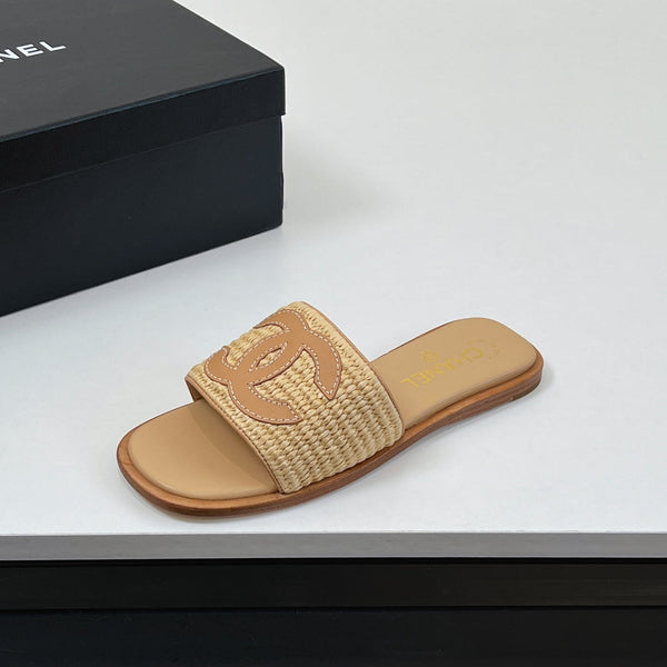 Ciabatte CC in fibra di palma beige scuro 149738