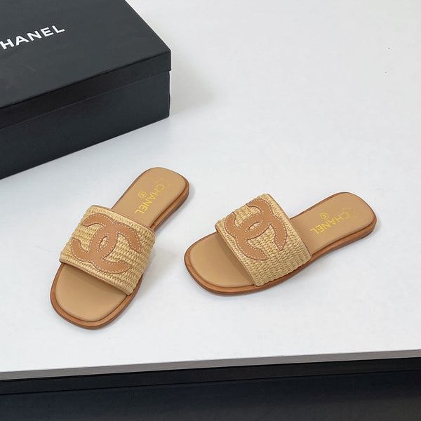 Ciabatte CC in fibra di palma beige scuro 149738