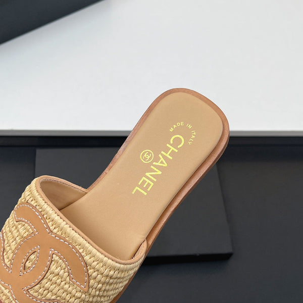 Ciabatte CC in fibra di palma beige scuro 149738