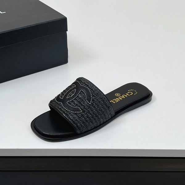 Ciabatte CC in fibra di palma nera 149740