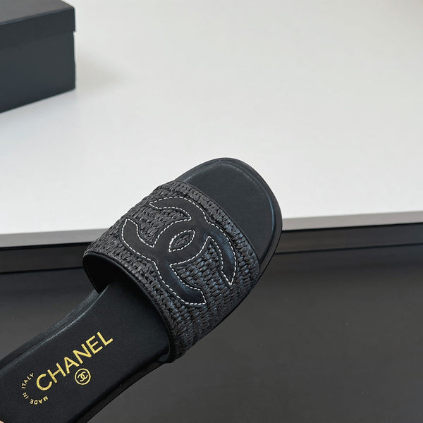 Ciabatte CC in fibra di palma nera 149740