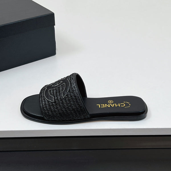 Ciabatte CC in fibra di palma nera 149740