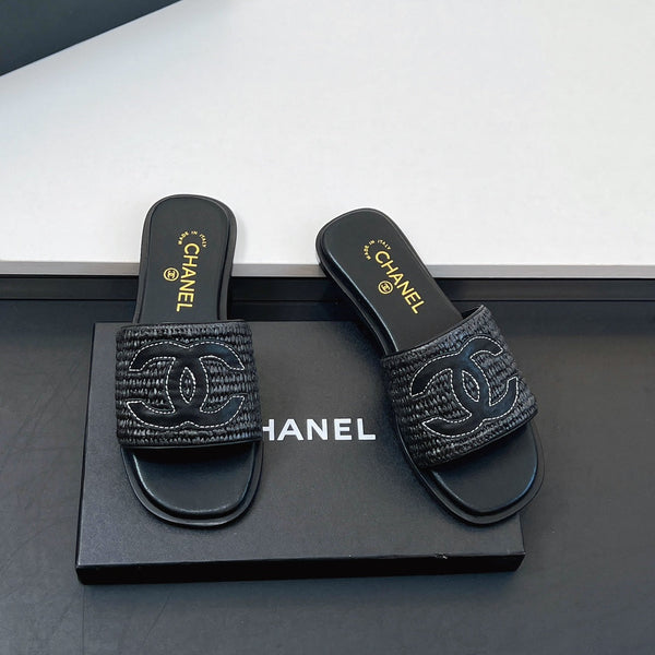 Ciabatte CC in fibra di palma nera 149740