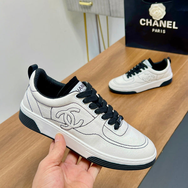 CC Sneaker 25mm In White Soft Denim 149496