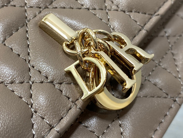 il mio cd mini 21 in pelle di agnello marrone scuro