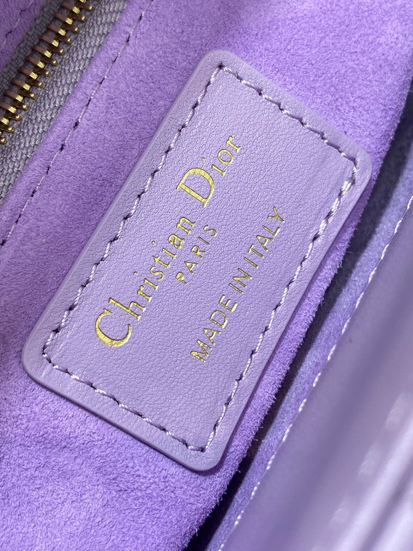 Borsa da donna 17 cm in agnello viola