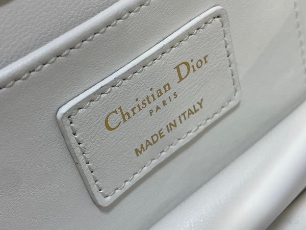 BORSA MINI 20 ANGE IN PELLE DI AGNELLO MACROCANNAGE BIANCA