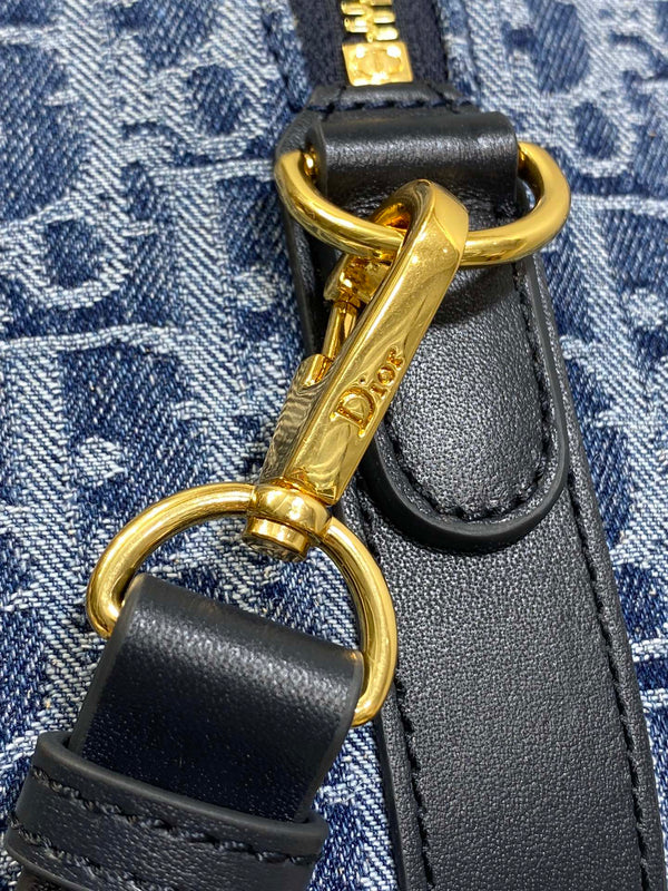 GROOVE 20 BAG IN DENIM BLUE OBLIQUE MONOGRAM JACQUARD