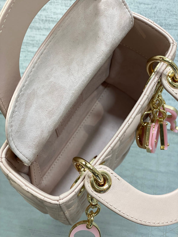 CD Lady 17cm Pink Lambskin Pink Charm