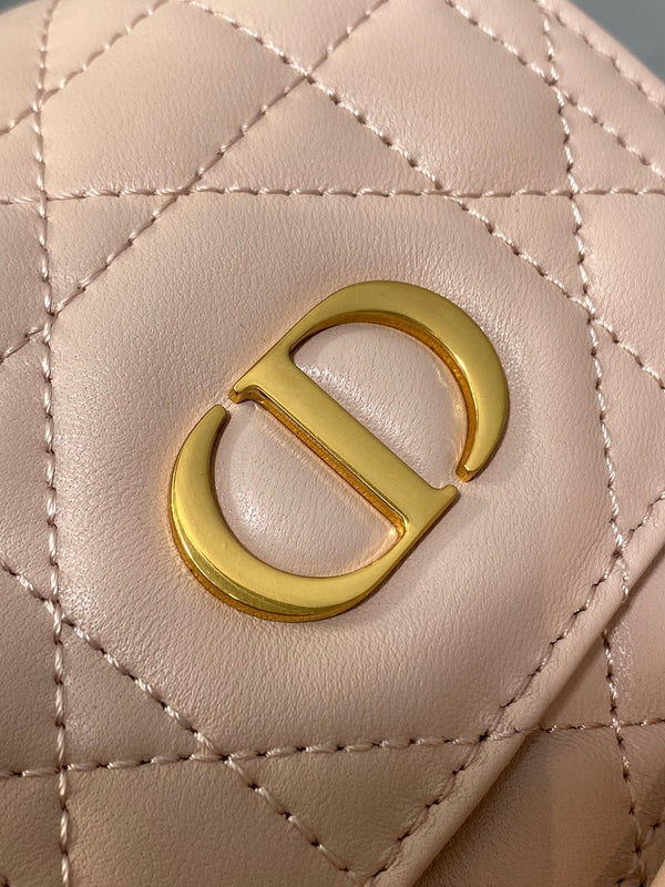 PICCOLO ZAINO 20 CARO IN PELLE DI AGNELLO MACROCANNAGE ROSA PESCA