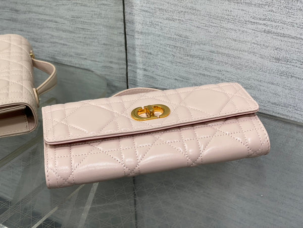 BORSA MISS CARO CON MANICO SUPERIORE 24 IN PELLE DI AGNELLO MACROCANNAGE ROSA PALLIDO