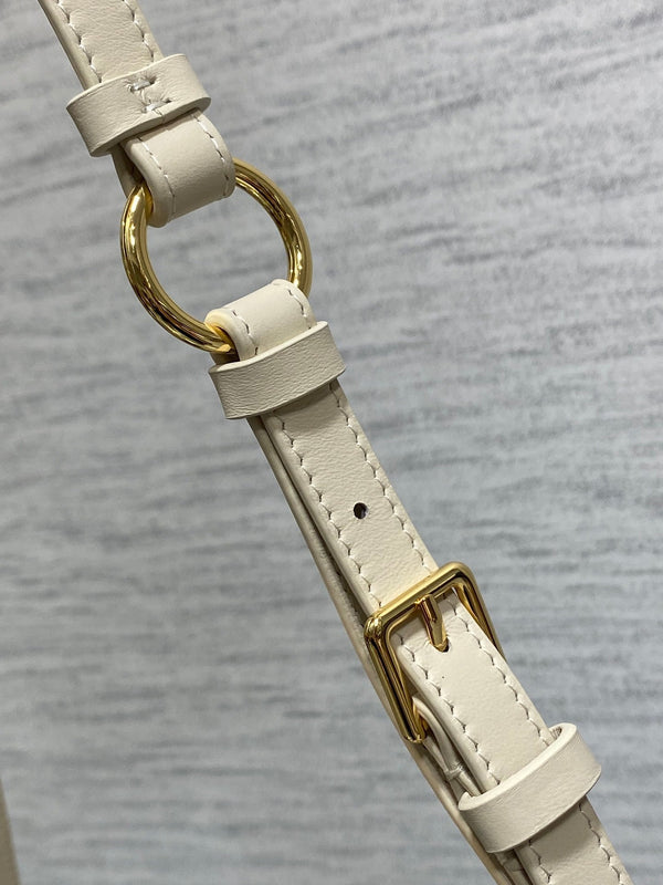 CD Cigale mini bag 26 blue raffia-effect fabric