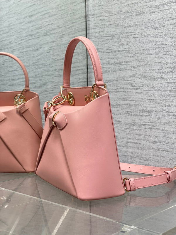 Dior 2025 Bow Bag 28cm Cuir Rose 272507