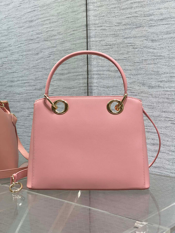 Dior 2025 Bow Bag 28cm Cuir Rose 272507