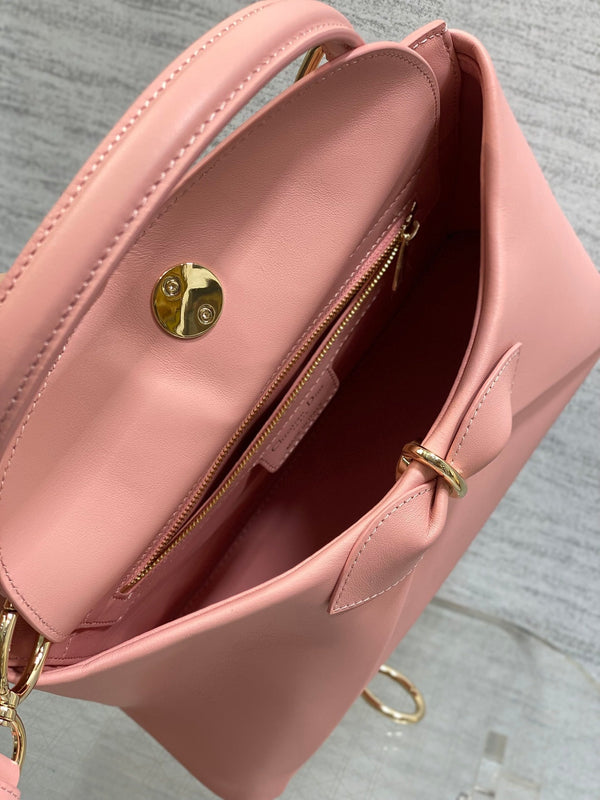 Dior 2025 Bow Bag 28cm Cuir Rose 272507
