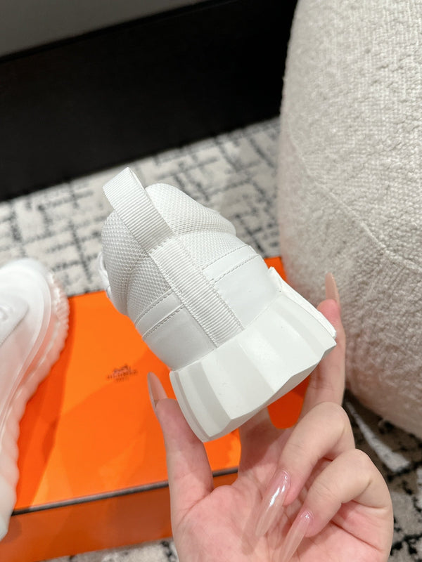 HM Sneaker In White Mesh Fabric 985316