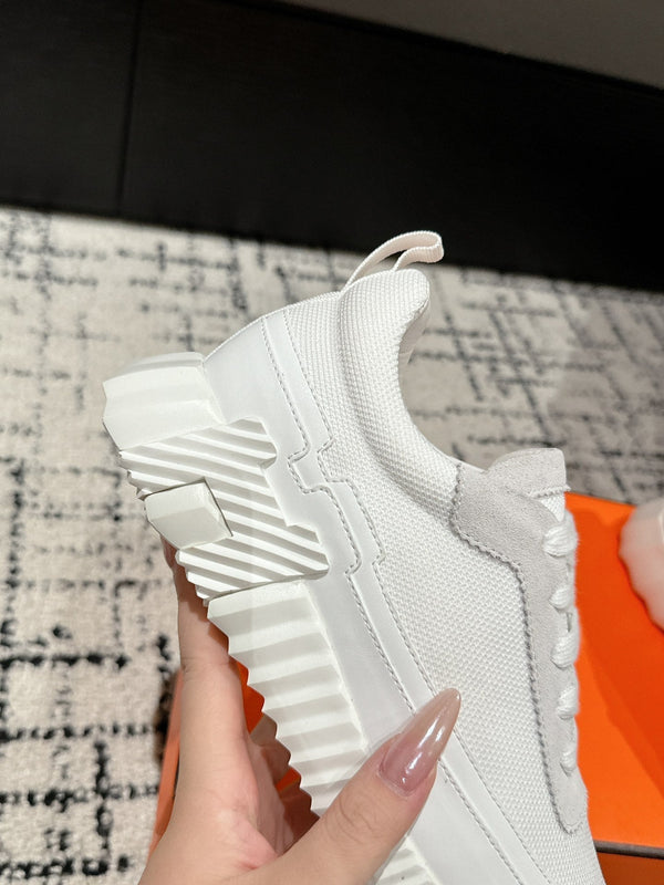 HM Sneaker In White Mesh Fabric 985316