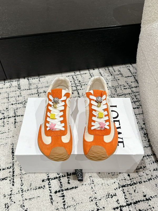 Loewe 25 Ballet Runner 2.0 Sneaker Orange Nylon Sheepskin