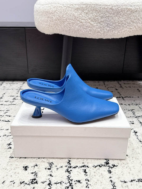 Loew Emily Mule Blue Lambskin 880826